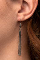 Follow the LUSTER Black Layered Iridescent Necklace Paparazzi