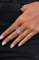 Sizzling Sultry Pink Iridescent Bling Ring Paparazzi Accessories