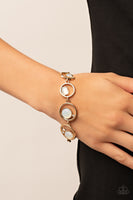 Date Night Drama Gold Bling Opal Bracelet Paparazzi Accessories