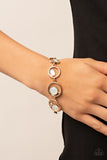 Date Night Drama Gold Bling Opal Bracelet Paparazzi Accessories