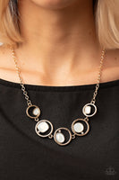 Big Night Out Gold Opal Bling Necklace Paparazzi Accessories