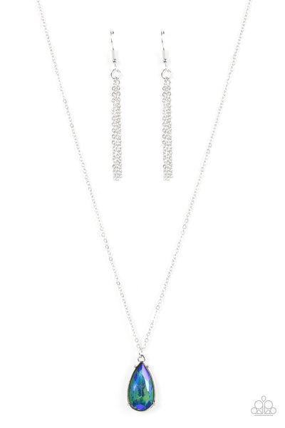 Interstellar Royal Blue Green Necklace Paparazzi Accessories