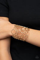 All Turned Around Gold Cuff Bracelet Paparazzi Accessories