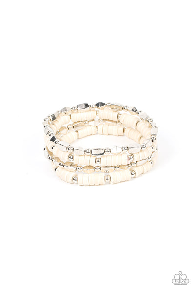 Anasazi Apothecary - White Bracelets Paparazzi Accessories