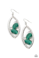 Famously Fashionable Green Bling Earrings Paparazzi Accessories