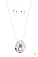 Luminous Labyrinth Multi Oil Spill Necklace Paparazzi Accessories