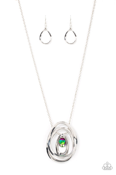 Luminous Labyrinth Multi Oil Spill Necklace Paparazzi Accessories