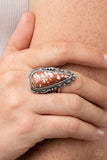 Canyon Collector Brown White Stone Ring Paparazzi Accessories