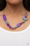 Tranquil Trendsetter Purple Gray Necklace Paparazzi Accessories