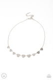 Dainty Desire Silver Heart Choker Necklace Paparazzi Accessories