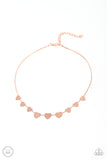 Dainty Desire Copper Heart Choker Necklace Paparrazi Accessories