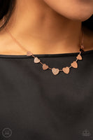 Dainty Desire Copper Heart Choker Necklace Paparrazi Accessories