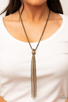 Metallic MESH-Up Brass Necklace Paparazzi Accessories