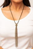 Metallic MESH-Up Brass Necklace Paparazzi Accessories