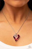 Lockdown My Heart - Red Bling Necklace Paparazzi Accessories