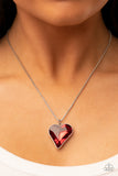 Lockdown My Heart - Red Bling Necklace Paparazzi Accessories