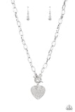 If You LUST White Bling Heart Necklace Paparazzi Accessories