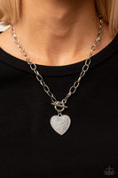 If You LUST White Bling Heart Necklace Paparazzi Accessories