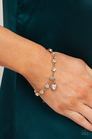 Truly Lovely Gold Heart Bracelet Paparazzi Accessories