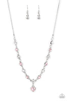 True Love Trinket Pink Heart Bling Necklace Paparrazi Accessories