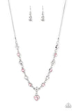 True Love Trinket Pink Heart Bling Necklace Paparrazi Accessories