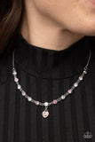 True Love Trinket Pink Heart Bling Necklace Paparrazi Accessories