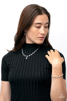 True Love Trinket Pink Heart Bling Necklace Paparrazi Accessories
