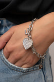 Declaration of Love I U White Heart Bracelet Paparazzi Accessories