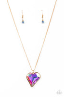 Lockdown My Heart - Gold Iridescent Paparazzi Accessories