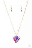 Lockdown My Heart - Gold Iridescent Paparazzi Accessories