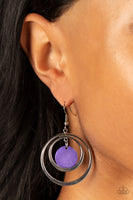 Mai Tai Tango Purple Shell Earrings Paparazzi Accessories
