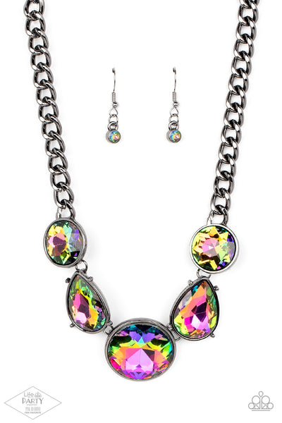 All The Worlds My Stage Multi Oil Spill Necklace Paparazzi
