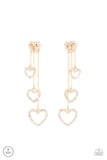 Falling In Love Gold Heart Earrings Paparazzi Accessories