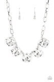 Limelight Luxury White Big Bling Necklace Paparazzi Accessories