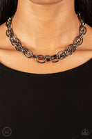 Tough Crowd Big Black Choker Paparazzi Accessories