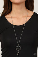 Pacific Periscope Black Lanyard Necklace Shell Paparazzi