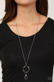 Pacific Periscope Black Lanyard Necklace Shell Paparazzi