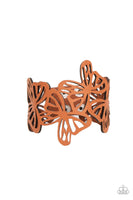 Butterfly Breeze Brown Leather Bracelet Paparazzi Accessories