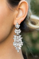 Frozen Fairytale White Rhinestone Earrings Paparazzi