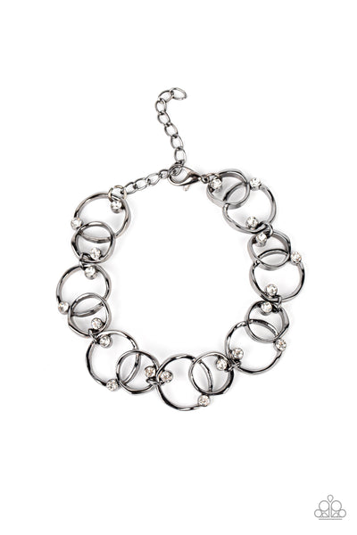 The Universe Revolves around Me Black Bling Bracelet Paparazzi Accessories