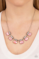 Interstellar Inspiration Pink Iridescent Necklace Paparazzi