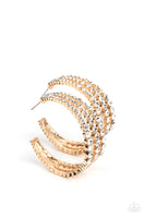 Cosmopolitan Cool Gold Bling Hoop Earrings Paparazzi