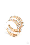 Cosmopolitan Cool Gold Bling Hoop Earrings Paparazzi
