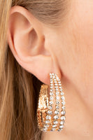 Cosmopolitan Cool Gold Bling Hoop Earrings Paparazzi