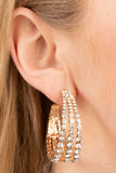 Cosmopolitan Cool Gold Bling Hoop Earrings Paparazzi
