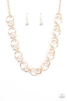 Center of My Universe Gold Bling necklace Paparazzi Accessories