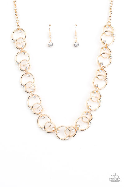 Center of My Universe Gold Bling necklace Paparazzi Accessories