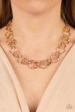 Center of My Universe Gold Bling necklace Paparazzi Accessories