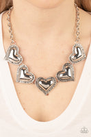 Kindred Hearts Silver Bling Necklace Paparazzi Accessories