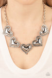 Kindred Hearts Silver Bling Necklace Paparazzi Accessories